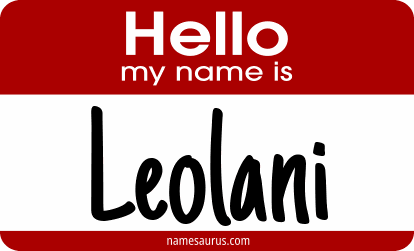Hello my name is Leolani png download