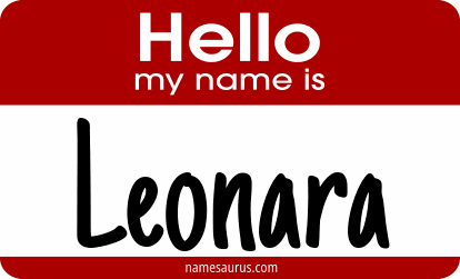 Hello my name is Leonara png download