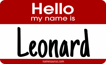 Hello my name is Leonard png download