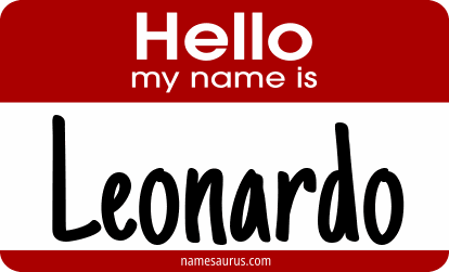 Hello my name is Leonardo png download