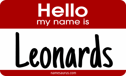 Hello my name is Leonards png download