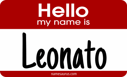 Hello my name is Leonato png download