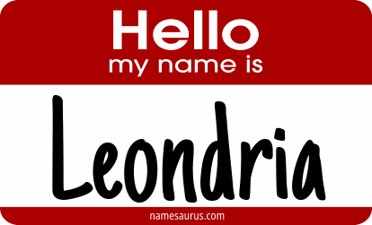 Hello my name is Leondria png download