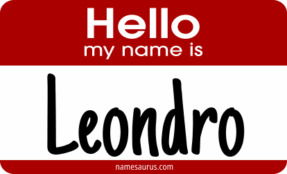 Hello my name is Leondro png download
