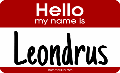 Hello my name is Leondrus png download