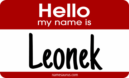 Hello my name is Leonek png download