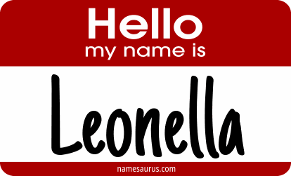 Hello my name is Leonella png download