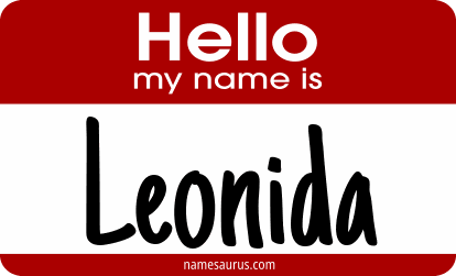 Hello my name is Leonida png download