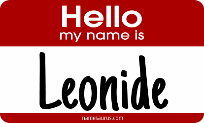 Hello my name is Leonide png download