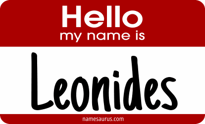 Hello my name is Leonides png download