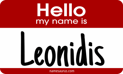 Hello my name is Leonidis png download