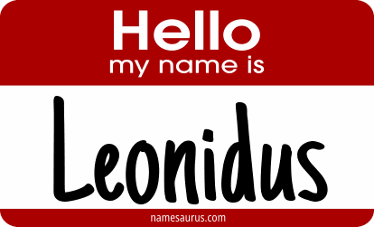 Hello my name is Leonidus png download