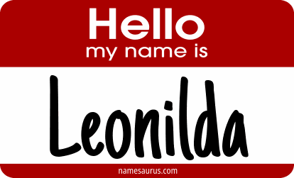 Hello my name is Leonilda png download