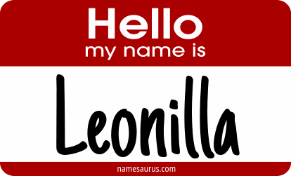 Hello my name is Leonilla png download