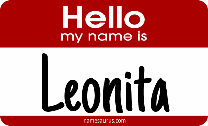 Hello my name is Leonita png download