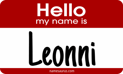 Hello my name is Leonni png download