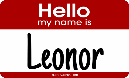 Hello my name is Leonor png download