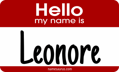 Hello my name is Leonore png download