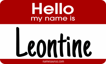 Hello my name is Leontine png download