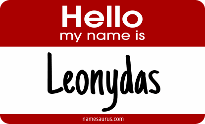 Hello my name is Leonydas png download