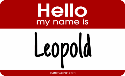 Hello my name is Leopold png download