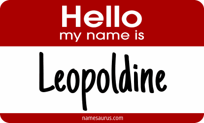 Hello my name is Leopoldine png download