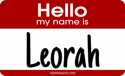 Hello my name is Leorah png download