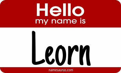 Hello my name is Leorn png download