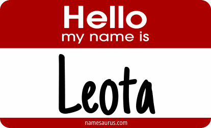 Hello my name is Leota png download