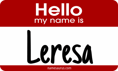 Hello my name is Leresa png download