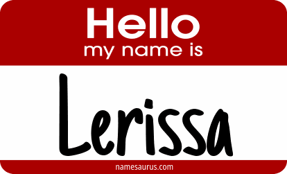 Hello my name is Lerissa png download