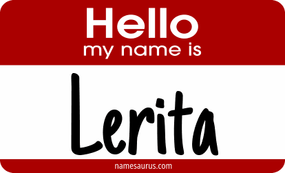 Hello my name is Lerita png download