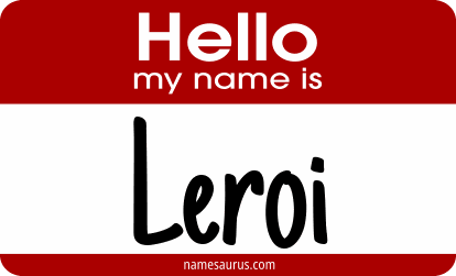 Hello my name is Leroi png download