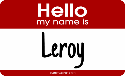 Hello my name is Leroy png download