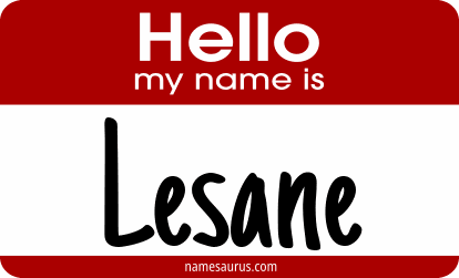 Hello my name is Lesane png download