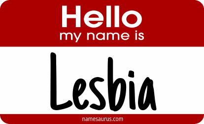 Hello my name is Lesbia png download