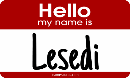 Hello my name is Lesedi png download