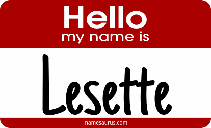 Hello my name is Lesette png download