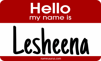 Hello my name is Lesheena png download