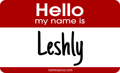 Hello my name is Leshly png download