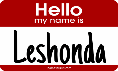 Hello my name is Leshonda png download