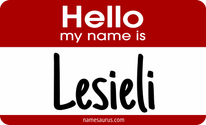 Hello my name is Lesieli png download