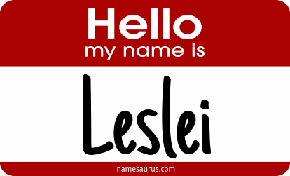 Hello my name is Leslei png download