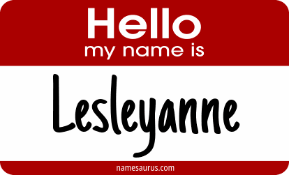 Hello my name is Lesleyanne png download