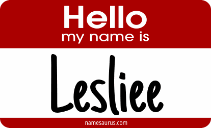 Hello my name is Lesliee png download