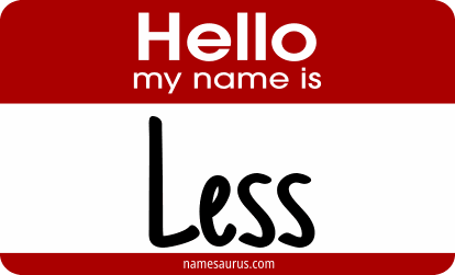 Hello my name is Less png download