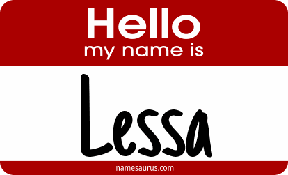 Hello my name is Lessa png download