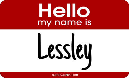 Hello my name is Lessley png download