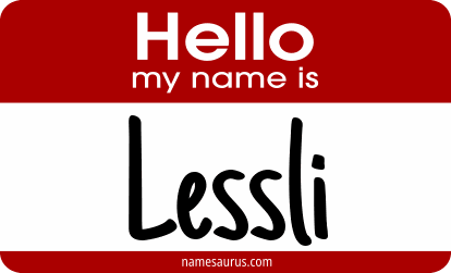 Hello my name is Lessli png download