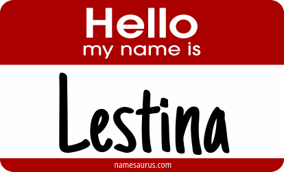 Hello my name is Lestina png download